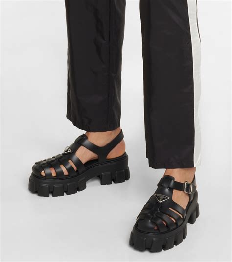 prada black rubber|prada sandals women.